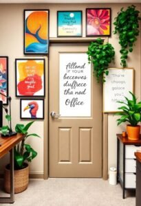 personalized office door decor