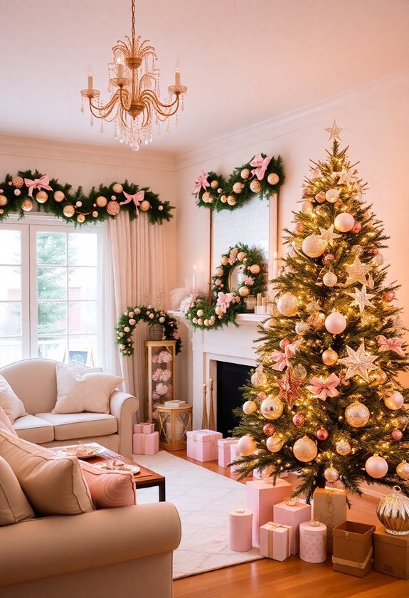 pink christmas decor ideas