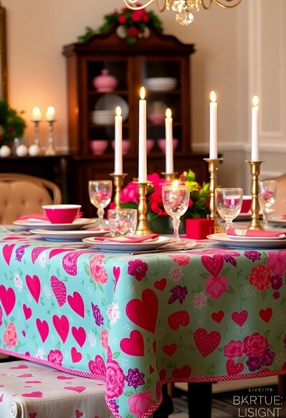 playful and colorful tablecloths