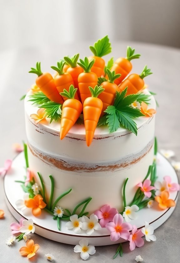 playful carrot themed decor