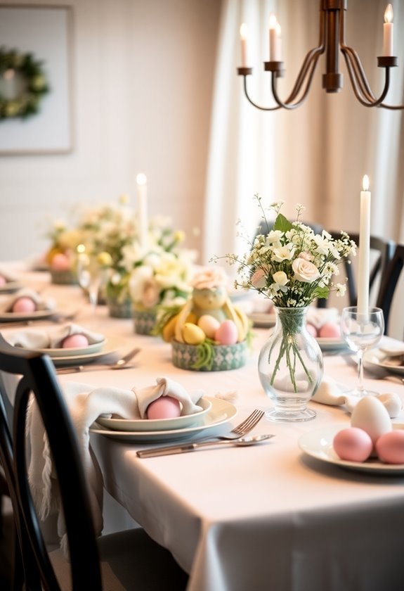 playful easter table decor