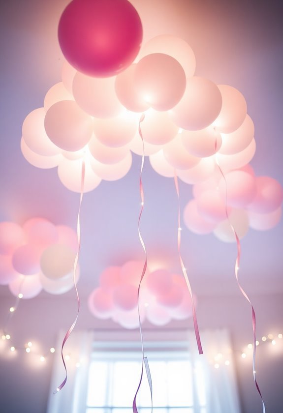 playful floating balloon clouds