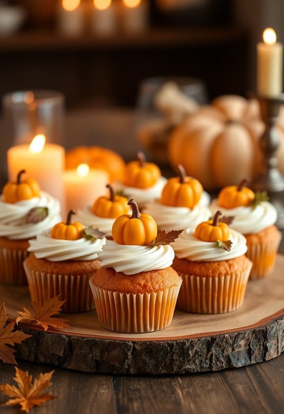 pumpkin spice cupcake decorations