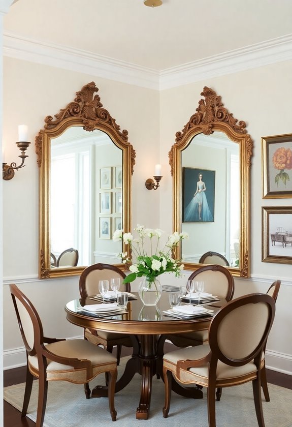 reflective surfaces create spaciousness
