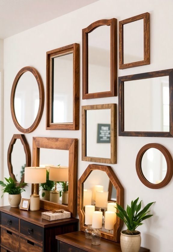 reflective wall accents enhance