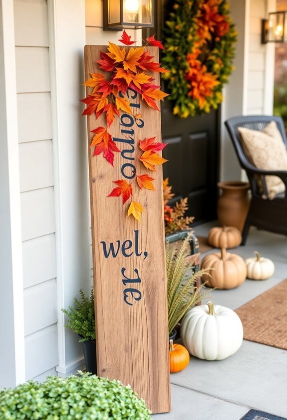 seasonal decoration welcoming signs