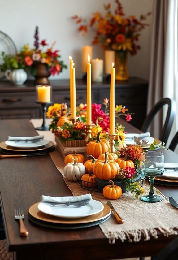 seasonal dining table arrangements