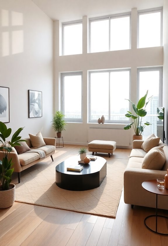 sleek minimalist apartment decor