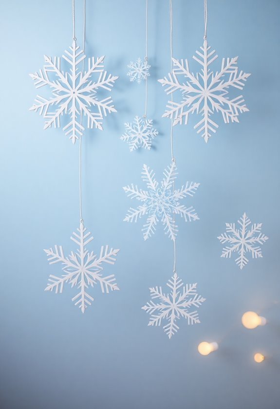 snowflake themed decorative artwork