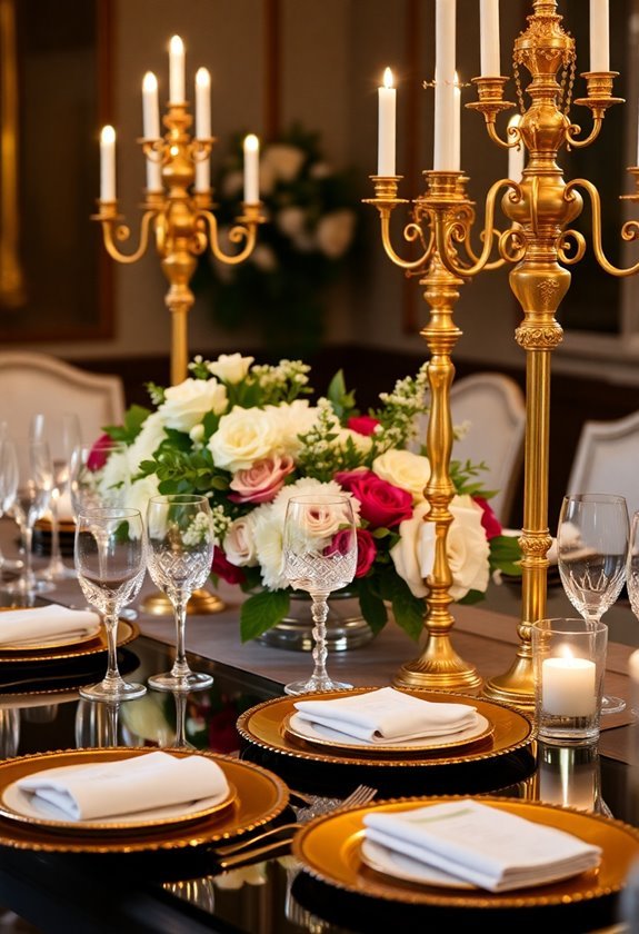 sophisticated dining arrangements showcased