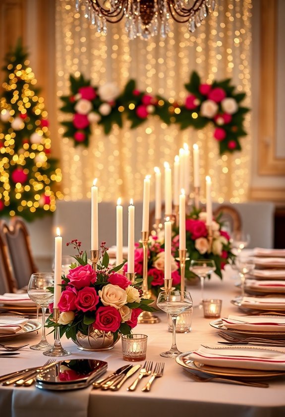 sophisticated floral table displays