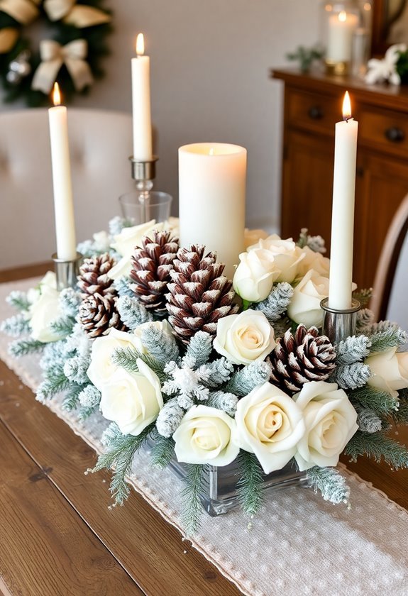 sophisticated winter decor arrangements