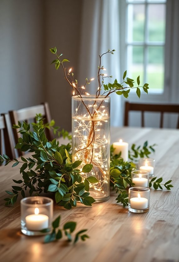 sparkling decorative table arrangements