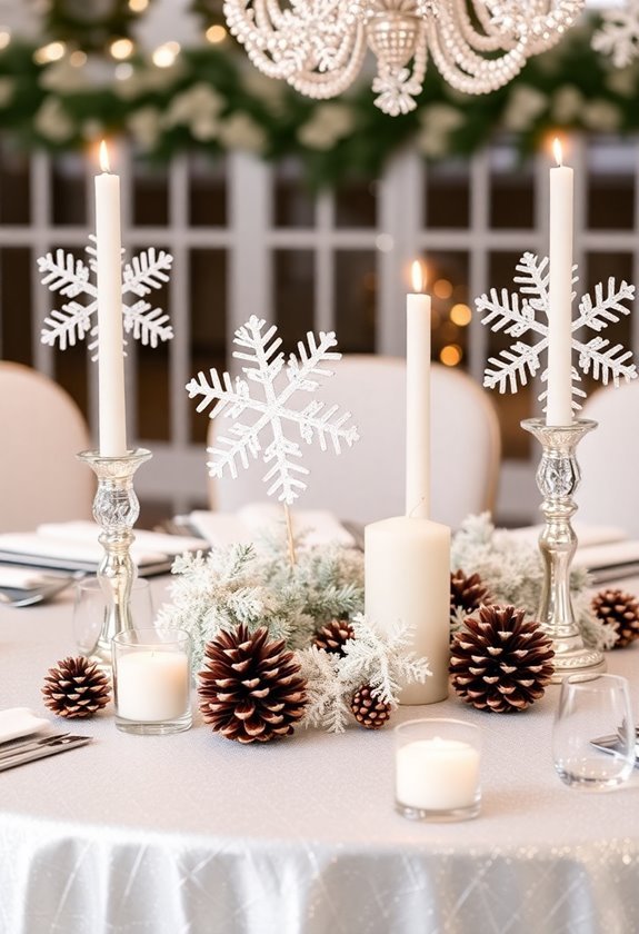 sparkling winter themed decorations