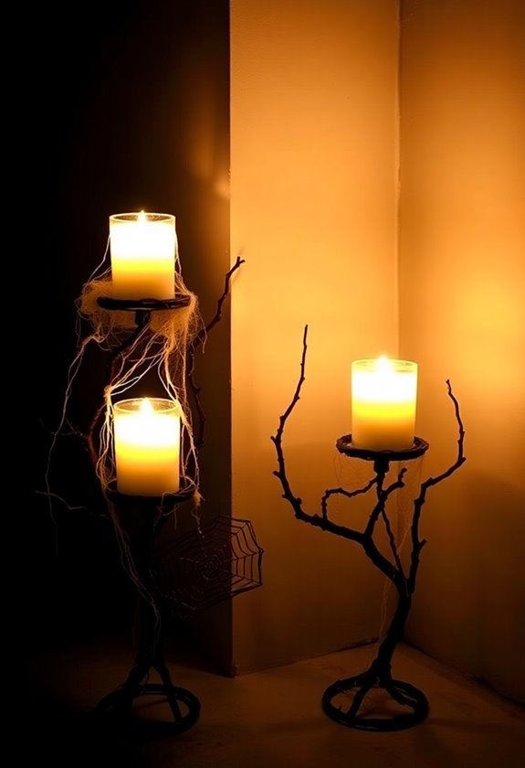 spooky decorative candle holders