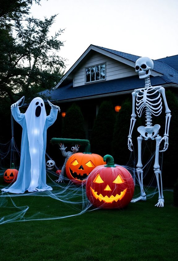 spooky inflatable yard decorations