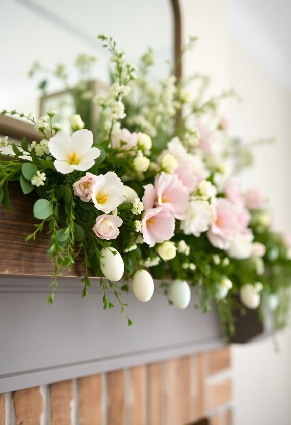 spring floral decorative garland