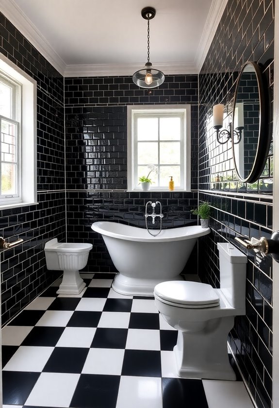 striking monochrome tile design