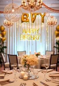 stylish 60th birthday decorations