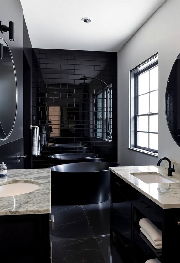 stylish dark hardware accents