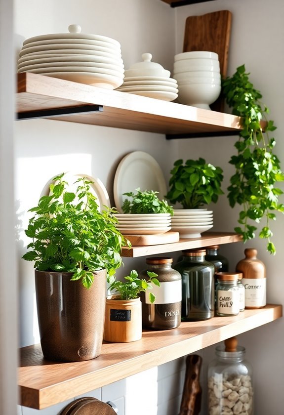 stylish kitchen shelf decor