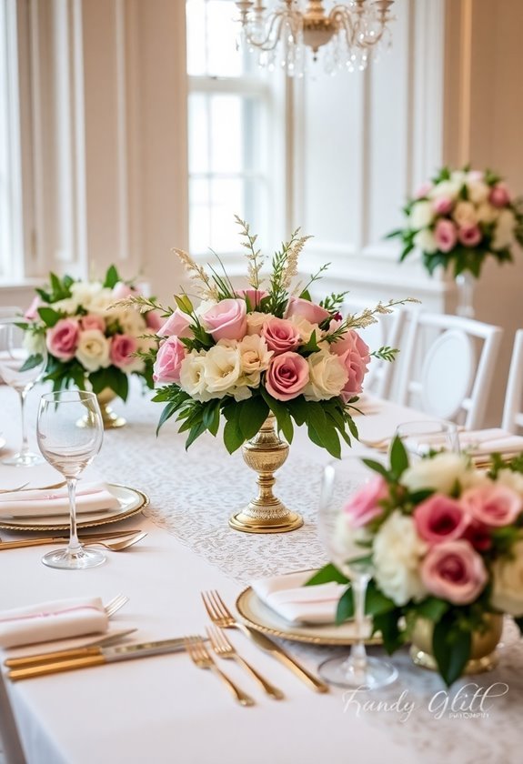 table arrangement and decoration