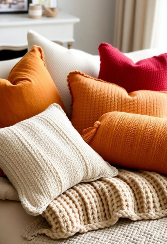 textured decorative pillows cushions