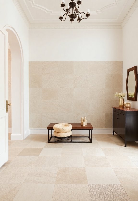 textured tiles create depth