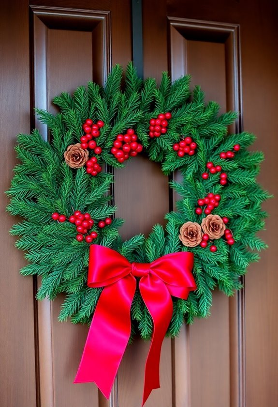 traditional holiday door decor