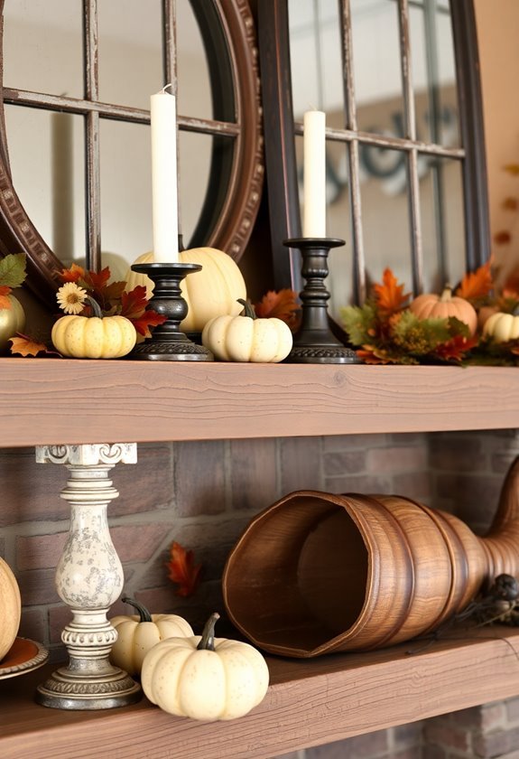 traditional thanksgiving decorations displayed