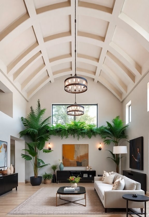 vaulted ceiling decor ideas