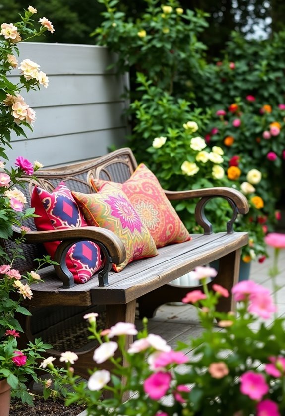 vibrant decorative cushion addition