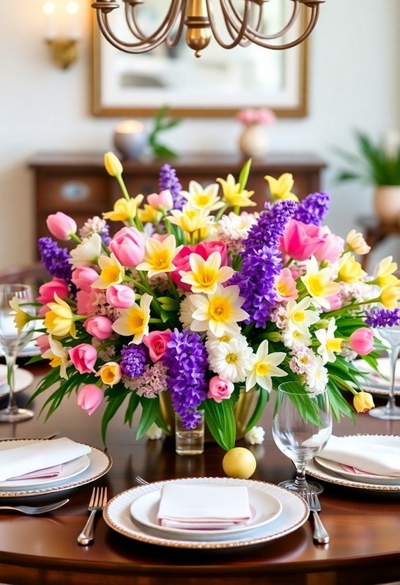 vibrant flower arrangement displays