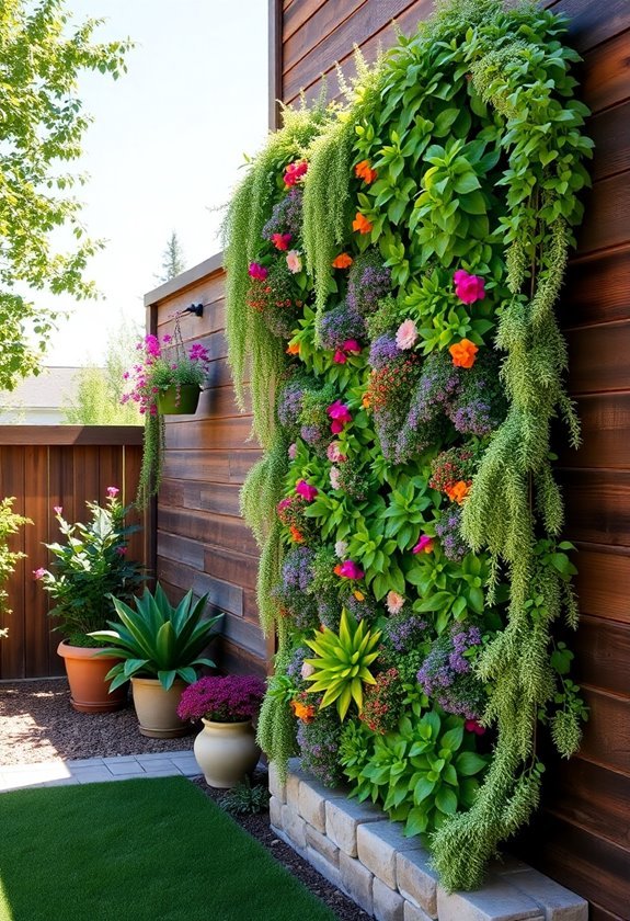 vibrant green wall installations