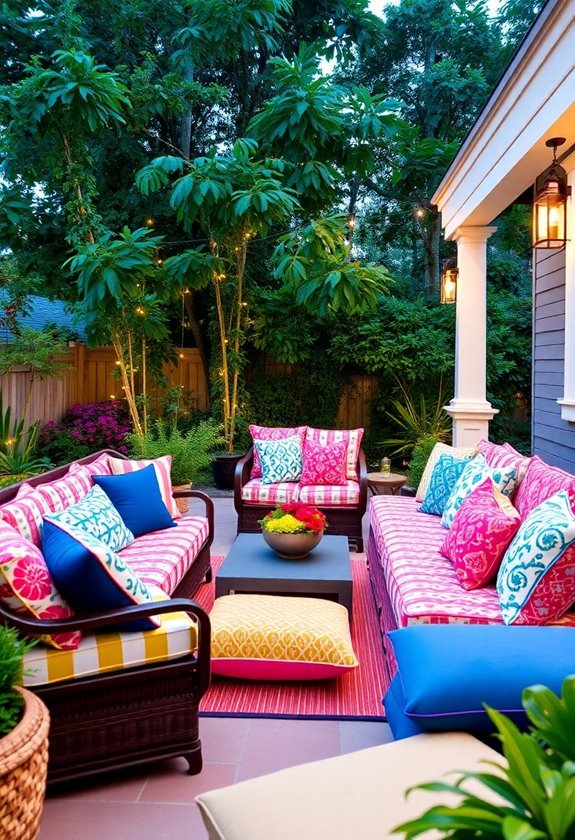 vibrant patio seat cushions