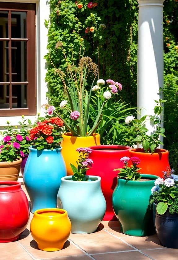 vibrant plant containers collection