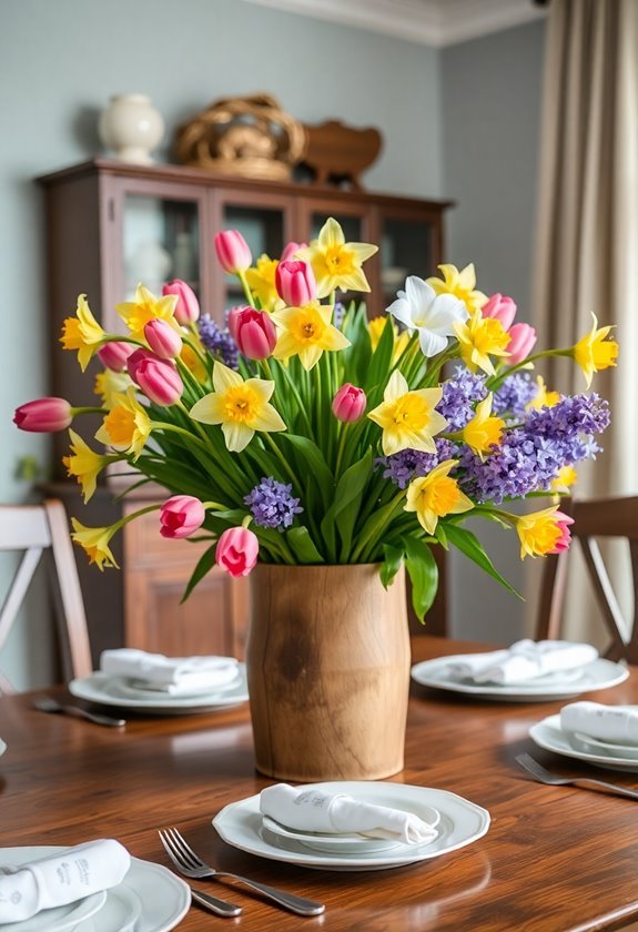 vibrant seasonal floral arrangement