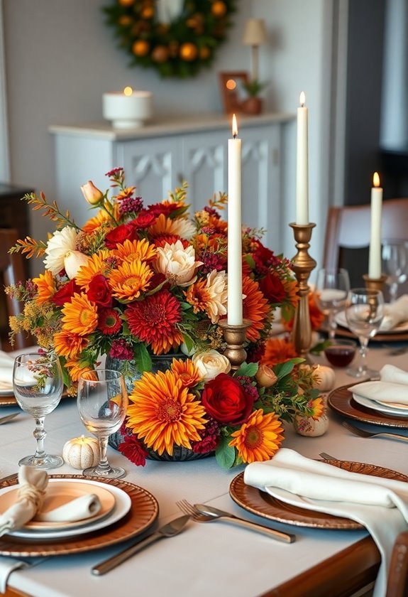 vibrant seasonal flower arrangements