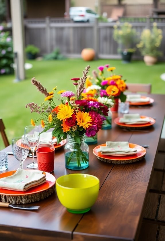 vibrant table decorations idea